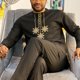 thumbnail image 3 of Conjunto étnico tradicional africano nuevo 2024 para hombre, cuello redondo, manga larga, dos piezas, conjunto de lujo para banquete de boda o fiesta, 3 of 5