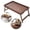 Dark Brown, variant on Dustsred Bed Tray Table with Folding Legs Bamboo Kitchen Serving Trays Laptop Desk Plate Tables for Sofa, Eating, Working (Natural)