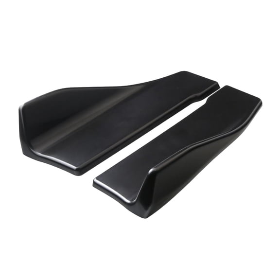 2pcs Black Rear Bumper Lip Apron Splitter Diffuser Valence Bottom Chin Spoilers