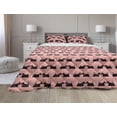 thumbnail image 1 of Scottie Dog Comforter & Sham Bedding Set, Animals Romance Couple in Love with Hearts on Pink Polka Dotted Background, 3 pcs Duvet Set Microfiber Filling Quilt, 5 Sizes, Multicolor, by Ambesonne, 1 of 4