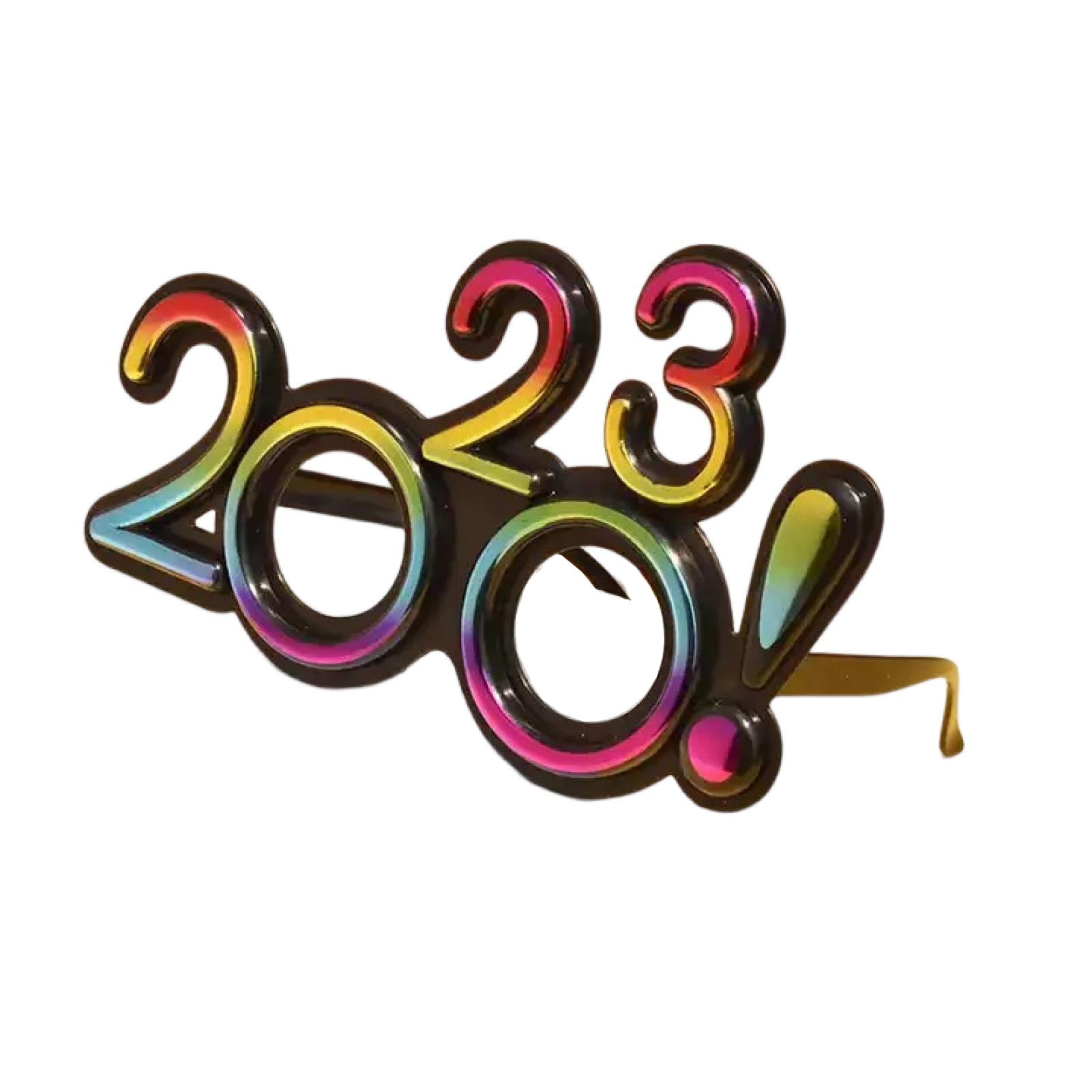 VEAREAR New Year Eyeglasses Festive Shiny Photo Booth Props Party