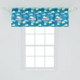 thumbnail image 2 of Ambesonne Cartoon Window Valance, Style Clouds Dots, 42" x 18", Sea Blue Pastel Yellow, 2 of 3