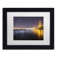 thumbnail image 2 of Trademark Fine Art "Golden Gate Pier and Stars" Canvas Art by Moises Levy White Matte, Black Frame, 2 of 5