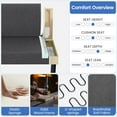 thumbnail image 6 of 41" Mini Couch with USB Charging Port for Bedroom, Mini Futon, Armless Couches Loveseat for Small Spaces Living Room, Seating for Apartment, Office, Dorm, Office, Classroom Furniture, 6 of 7