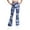 Blue, variant on Eltusu Flare Leggings for Girls, Elastic Waist Stretchy Thermal Printed Kids Winter Pants Camouflage Size 5-16 T