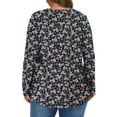 thumbnail image 3 of Fantaslook Womens Plus Size Tops Fall Long Sleeve Shirts Crew Neck Casual Loose Tunic Blouses, 3 of 5