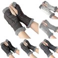 thumbnail image 4 of Fingerless Gloves For Women - Arm Wrist Warmers, Ladies Winter Cashmere Arm Fingerless Gloves Mittens Wrists Knitted Warmers With Thumb Hole For Women, 4 of 5
