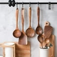 thumbnail image 5 of Manunclaims Kitchen Utensil, 1Pcs or 1 Set Wooden Cooking Utensil Non-stick Pan Kitchen Tools Wooden Cooking Spoons and Spatulas Wooden Spoons, Natural Teak Wooden Kitchenware, 5 of 8
