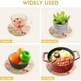 thumbnail image 4 of SKYSONIC Valentine's Day Cat Pot Holders Trivets, 2 Pcs Heat Resistant Trivets,Pink Flower Heart Cotton Thread Weave Mats for Hot Pads Pans Pot Bowl Teapot for Kitchen Decor, 4 of 7