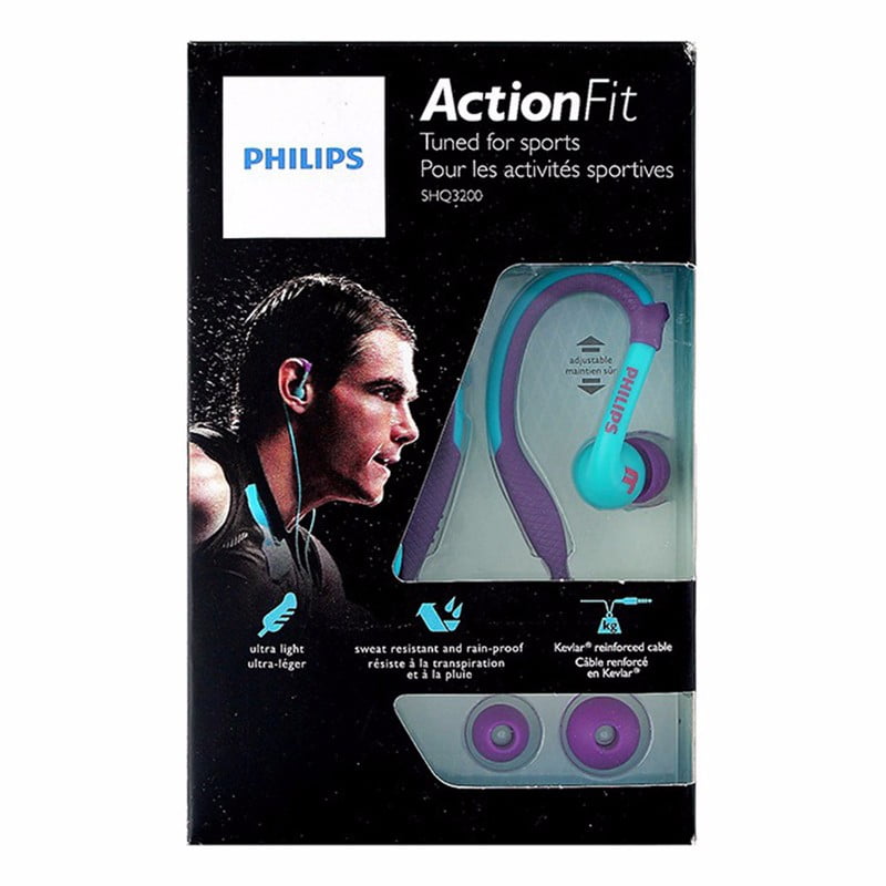 Sports Ear Hook Headphones - Purple 