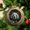 thumbnail image 6 of 1 Pcs Animal Christmas Ornament, Forest Animal Christmas Decorations for Tree, Christmas Tree Animal Pattern 2D Acrylic Ornament,Christmas Hanging Ornaments for Animal Lovers Gift, 6 of 8