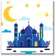 thumbnail image 1 of Cuadro Canva Listo Para Colgar Tipo Galería Templo De Noche 80X80 cm Pixtreats, 1 of 4
