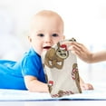 thumbnail image 5 of Dreamtimes Merry Christmas Sloth Baby Muslin Washcloths Face Towel, 3 PCS Burp Cloths Cotton Wipes Infant Wash Cloth for Newborn Boys Girls 12x12 inches, 5 of 7
