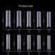 thumbnail image 2 of Xiao Hua Juego de 200 piezas XXL de parches de uñas postizas acrílicas largas y rectas cuadradas (con caja) (transparentes), 2 of 5