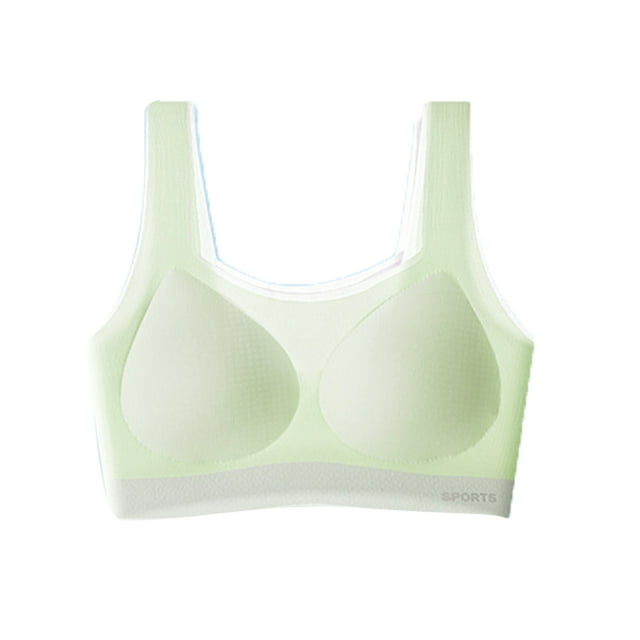 AJZIOJIRO Kids Girls Training Bra M-2XL Supportive Seamless Sports Bras for Teens Girls with Racerback Removable Pads