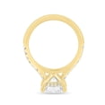 thumbnail image 6 of 2.00Ct Princess Cut Moissanite Engagement Ring, Hidden Halo Cathedral & Pavé, 10K Yellow Gold, 6 of 7