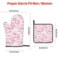 thumbnail image 2 of Fotbe Breast Cancer Ribbons Awareness for 4Pcs Oven Mitts and Pot Holders, 500℉ Heat Resistant Oven Mitts , Non-Slip Silicone Surface Safe for Baking, Cooking, BBQ, 2 of 6