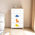 thumbnail image 2 of FRAPOW Dresser for Bedroom, Bedside Dresser with 5 Drawers, Chest of Drawers for Kids Adult, White, 2 of 5