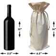 thumbnail image 3 of (12-pack)natural Cotton Canvas Wine Bottle Gift Bags With Drawstring Closure Reusable Wine Bags For Gifts, 3 of 5