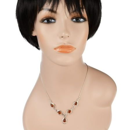 Sterling Silver and Baltic Honey Amber Necklace "Lina"