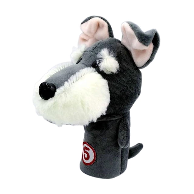 Casco para palos para golf, funda protectora de hierro para golf Casco de dibujos animados, funda para gorra de animales Funda para palos para golf Funda Perro DYNWAVEMX Cubierta de la cabeza de los hierros de golf