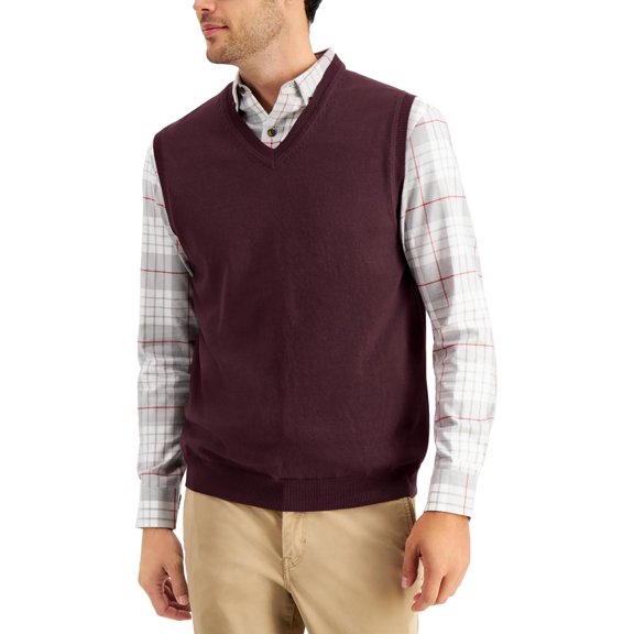 Club Room Mens Big & Tall V-Neck Pullover Sweater Vest
