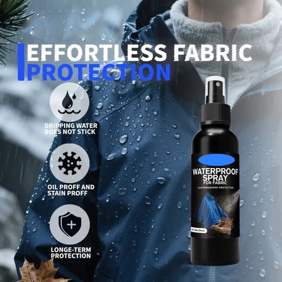 Fabric Waterproof Spray for Jackets, Shoes, and Tents – Water for Outdoor Gear, Camping, Hiking, and Everyday Wear, 50ml