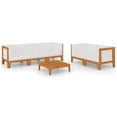 thumbnail image 2 of vidaXL 6 Piece Patio Lounge Set with Cushions Solid Acacia Wood, 2 of 11