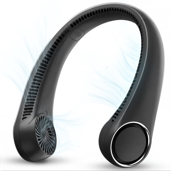 Portable Neck Fan, Rechargeable Hands-Free Wearable Fan with 3-Speed Adjustable Cooling, Lightweight Cooling Fan for Outdoor, Travel & Everyday Use