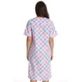 thumbnail image 3 of Dreamcrest Women's Seersucker Housecoat Duster - Short Sleeve Snap-Front with Pockets (Multi - Diagonal Plaid, 3X Plus), 3 of 3