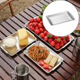 thumbnail image 1 of Bandeja de servicio de acero inoxidable Contenedor de Vajilla para cocina casera Hotel 22x14cm Cola Bandeja para servir al aire libre, 1 of 8