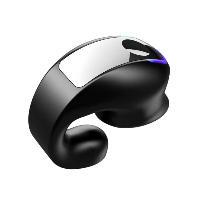 Auriculares de clip único para la oreja, resistentes al sudor, de conducción, multifunción, mejorados Negro