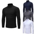 thumbnail image 2 of SUNSIOM Chandail Décontracté pour Hommes, Col Roulé Slim Monochrome, 2 of 4