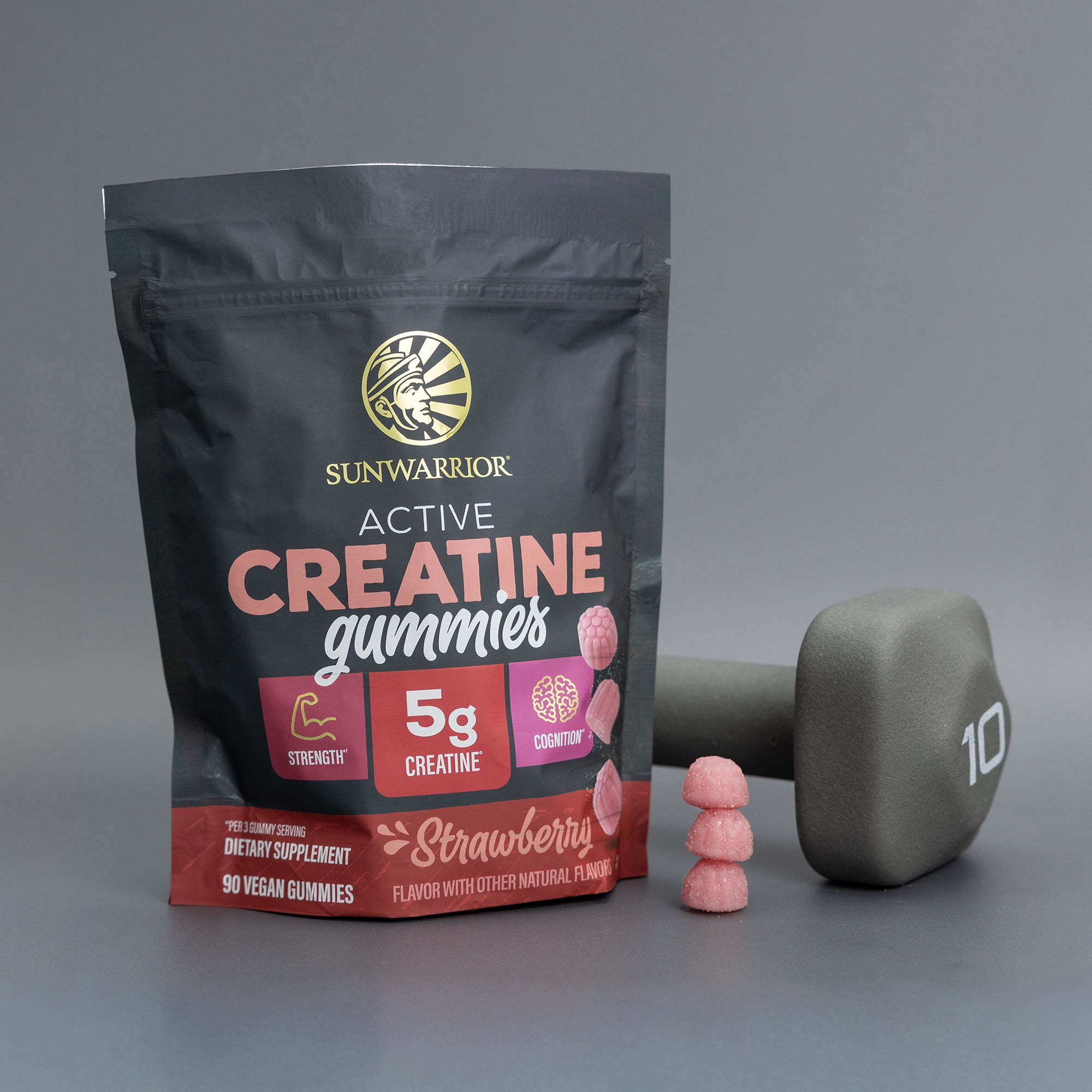 US Active Creatine Gummies (Strawberry) - 90ct pouch (30 srv)