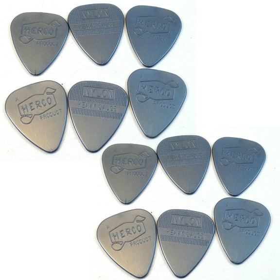 Herco Guitar Picks  24 Pack  Silver Flex 75 Medium Picks
