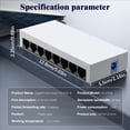 thumbnail image 2 of 8 Port Networking Switcher 1000Mbps RJ45 Adapter Internet Splitter Ethernet Intelligent Switcher for Router, 2 of 9