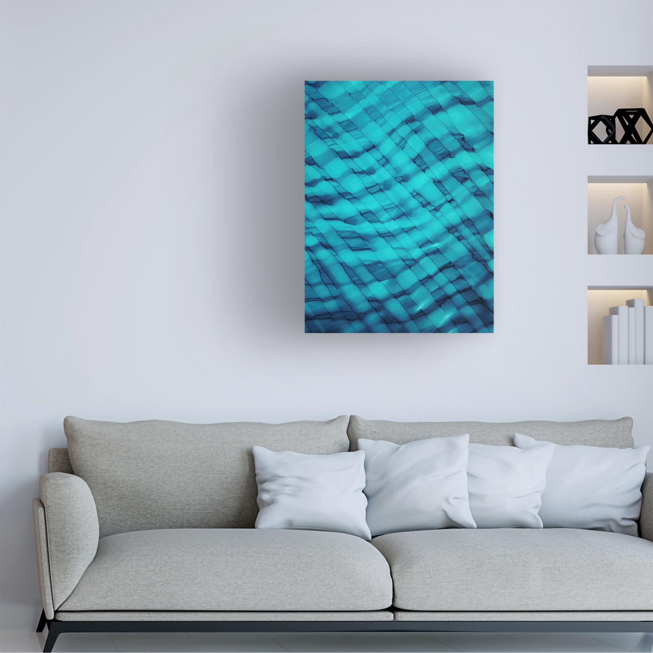 Trademark Fine Art Tara Mann  Teally Ripple Canvas Wall Art