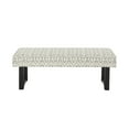 thumbnail image 7 of GDF Studio Buncombe Boho Fabric Upholstered Bench, Black Print and Black, 7 of 7