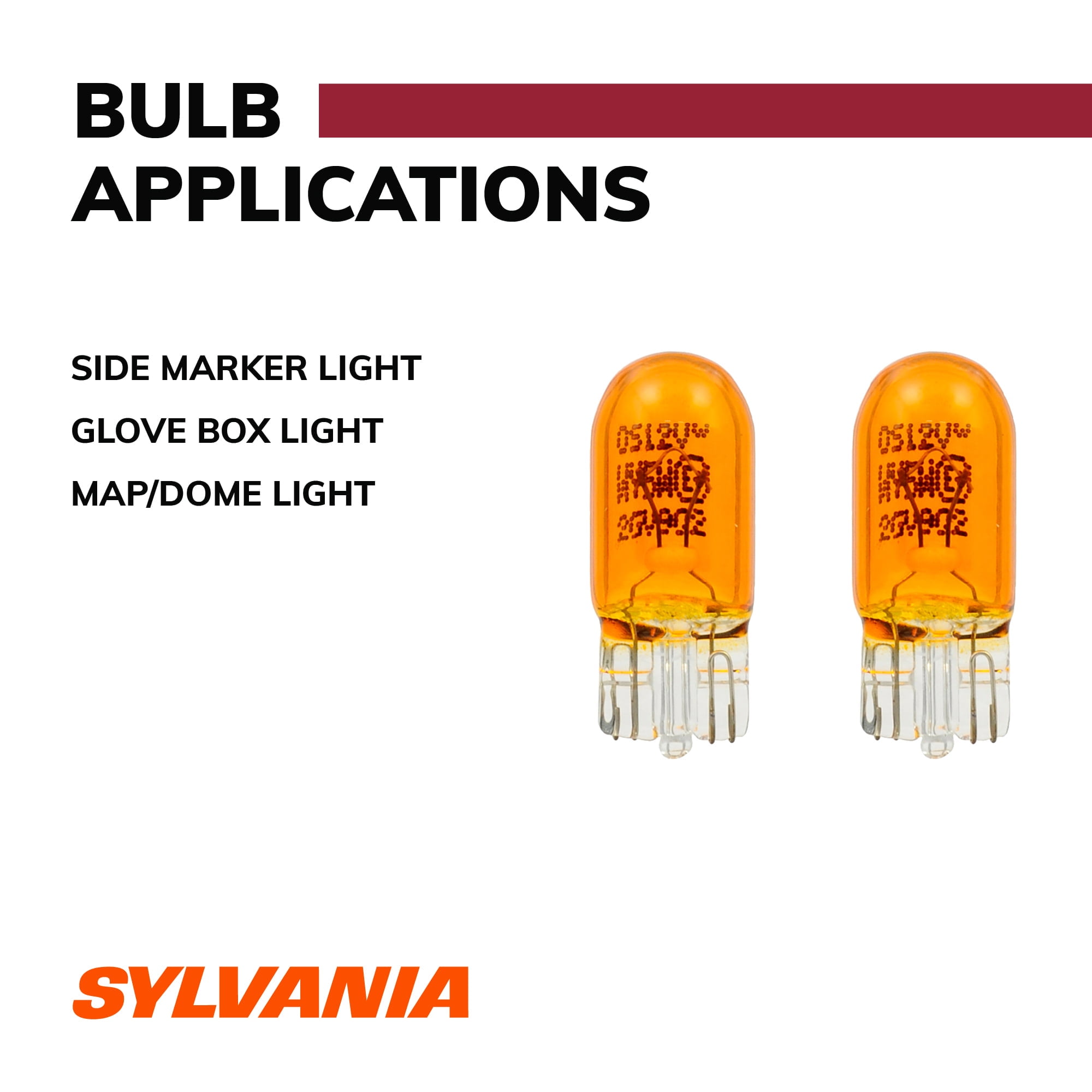 Sylvania 2827 Long Life Mini Bulb, 2 Pack, Compatible with Multiple Cars