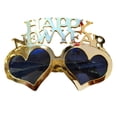 thumbnail image 2 of KAKOWELY Gafas de fiesta de Año Nuevo con forma de diamante, gafas de FELIZ AÑO NUEVO, artículos divertidos para fiestas, gafas novedosas para la fiesta de Nochevieja (doradas), 2 of 5