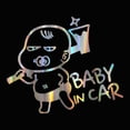 thumbnail image 5 of Walbest Car Atuo Body Window Colorful Laser Baby Reflective Sticker Warning Sign Decor Universal, 5 of 7