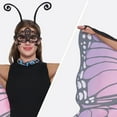 thumbnail image 4 of JOYIN Halloween Butterfly Wing Costume for Women, Butterfly Wing Cape Shawl with Lace Mask and Black Velvet Antenna Headband for Adult Halloween Party Dress up, 4 of 8