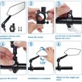 thumbnail image 5 of (Left、Right)Electric Scooter Rearview Mirror HD Wide Angle, Explosion-Proof 360° Adjustable for 22-25mm Handlebar, Accessories for Bicycle, Motorcycle, 5 of 5