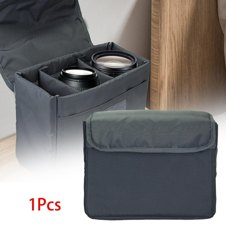 Camera Bag Insert Protective Bag Inserts Thick Padded Detachable Divider Nylon Organizer Inner Case for Traveling Backpacking Men s Size