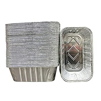 Waytiffer 50 Pack 1lb Loaf Pans Heavy Duty Disposable Aluminum Foil Bread Tins Standard Size 6 X 3 5 X 2 5 Oven Safe Sturdy Small Bread Tin Walmart Com Walmart Com