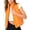 Orange, variant on CoCopeaunts Womens Stand Collar Padded Puffer Vest Sleeveless Outerwear Lightweight Full-Zip Padded Gilet