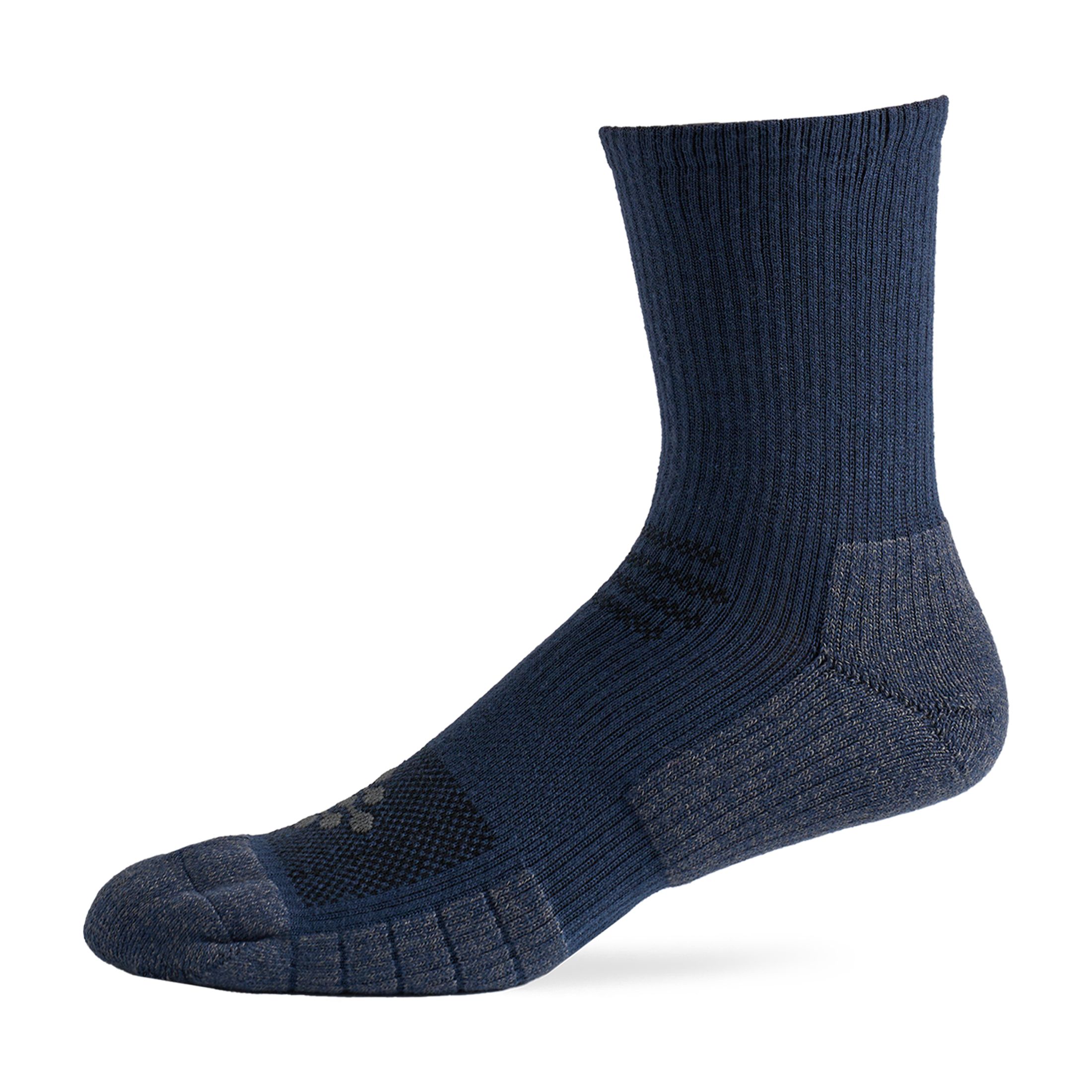 TRUEENERGY Flow High Impact Cushion Mid-Crew Sock, Men's Size 10-14.5, 3-pack