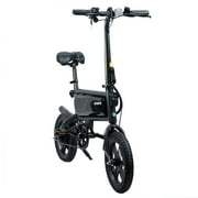 GOTRAX S2 14 Folding Adult Electric Bike, 250W, 15.5 mph Max Speed LED Display, Black