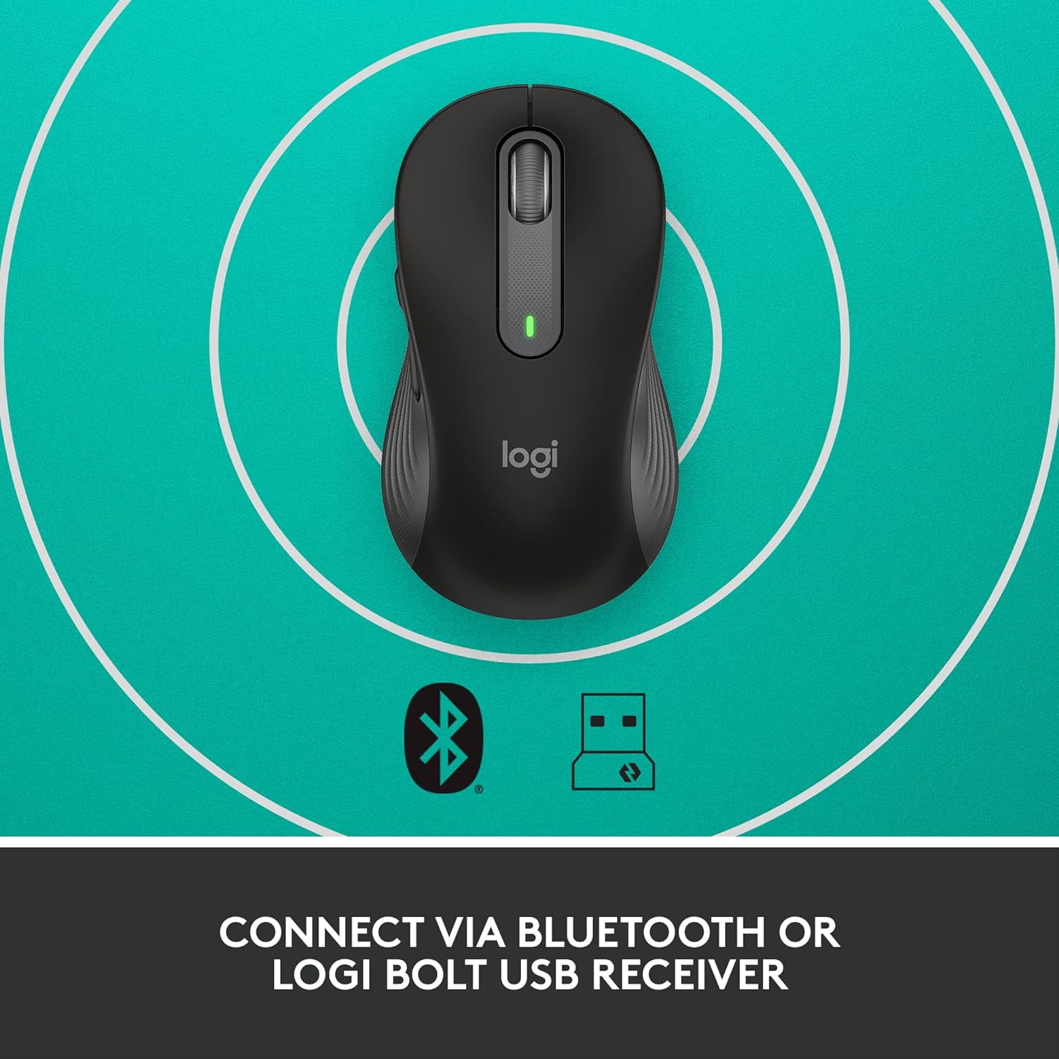 Logitech Signature M650 L Wireless Mouse Right & Left Handed Bluetooth 2.4 GHz, Black