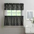 thumbnail image 2 of 3 PCS Kitchen Curtains Set - Polka Dot Window Treatment Panels with Valance, Semi-Sheer Tier Curtains for Farmhouse & Minimalist Decor (Classic Black & White Dots), 2 of 6